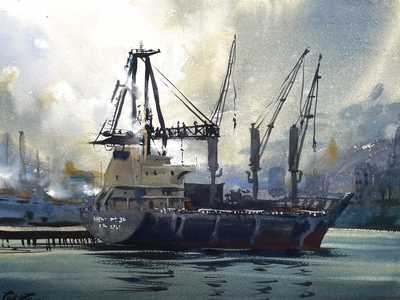 Smoke Over Oakland Harbor